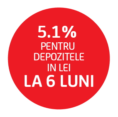 5.1% pentru depozitele in lei la 6 luni