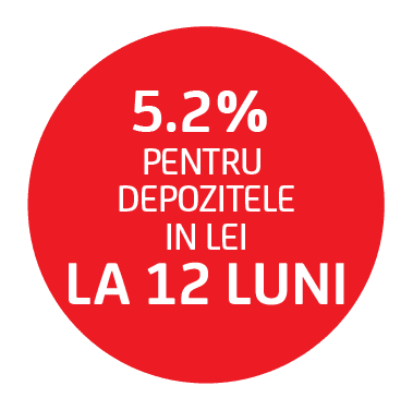 5.2% pentru depozitele in lei la 12 luni